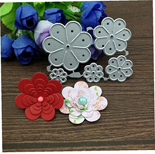 TOSSPER Metallschneidungen Stirpern Blumförmige Schablone Vorlage Präge -schneidschablonen Für DIY -präge -fotorahmen Dekorative Scrapbook -Karte