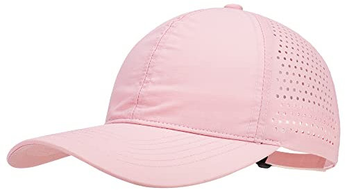 PivotWing Basecap Damen Herren Baseball Running Cap Laufmütze Schirmmütze Sonnenschutz Lauf Cap Cappy Männer Frauen Mesh Sport Cap for Running Golf Tennis Mützen Laufmützen, Hellrosa