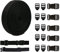 KOSHIFU Fettuccia Nylon 5M Fibbie in Plastica Regolabili, Cinturino Nero Cinghie Fai da Te per Riparazione Zaino Bagagli Borsa Macchina Fotografica Collare per Cane