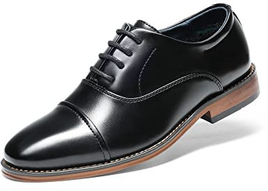 Bruno Marc Schnürhalbschuhe Jungen Anzugschuhe Derby Oxford Hochzeit Schuhe SCHWARZ SBOX2328K-E Größe 32 (EUR)