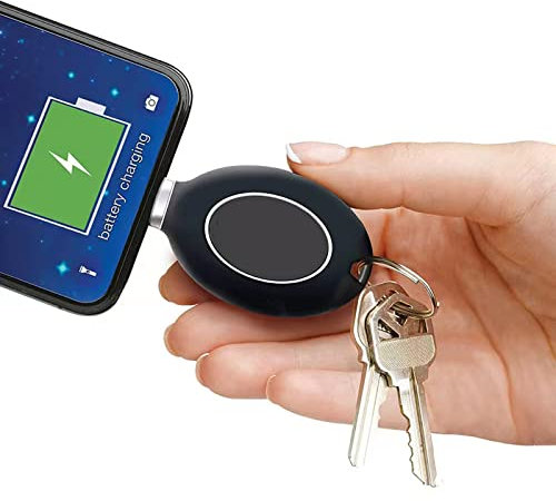 Mini Keychain Portable Charger Power Bank built-in USB-C Connector, mini power emergency pod keying for Type-c, 800mAh Keychain Portable Charger for Samsung, Pixel, Moto, LG, Type-C Android