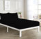 Easy Care NON IRON 4FT SMALL DOUBLE/DOUBLE Fitted Sheet Polycotton Bed Mattress Cover & PILLOW PAIR (Black, 4FT (Small Double) Fitted Sheet Only)
