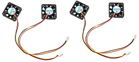 KVSERT 4 Pcs 3 Pin 40mm PC Computer Cooling Fan DC 12V Black