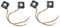 KVSERT 4 Pcs 3 Pin 40mm PC Computer Cooling Fan DC 12V Black