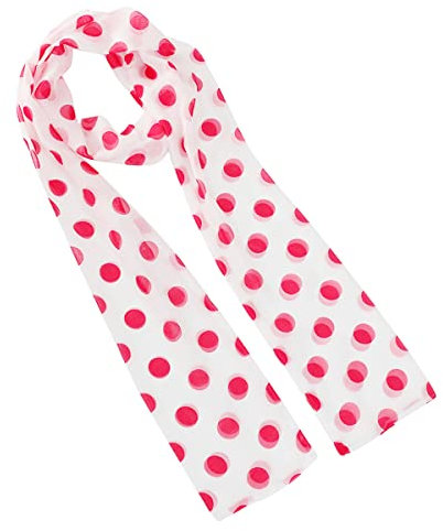 DSKOBT Damen-Schal, rosa Punkte und blaue Retro-Brille, Halloween, Party, Requisiten, Zubehör, Kostüm, 2 Stück, Pink