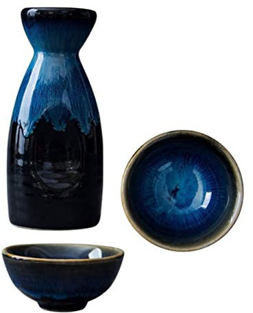 UPKOCH Tasses À Saké En Céramique 1 Jeu Service à Vin Vintage De Saké Tasses à Thé Coréennes De Tokkuri Tasses à Saké Ochoko Tasse à Saké Tasse De Kung-fu Poterie Corée Du Sud Céramique