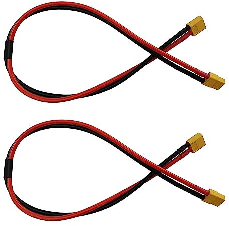 Boladge 2 Stücke XT60 Verlängerungskabel Männlich Stecker auf Buchse Adapter mit 50CM 12AWG Silikonkabel für RC Lipo Akku