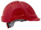 MAZALAT work wear – leichter Baustellenhelm, professionell, für Herren, vielseitig, Sicherheitshelm, Größe verstellbar, belüftet, Baustellenhelm mit Kinnriemen, rot, Volles Gesicht, EN397, Ratsche
