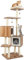GYMAX Tiragraffi per Gatti, 58 x 48 x 163 cm, Carico 15 kg, Tronchi in Sisal, Cuscino Rimovibile Lavabile, Ideale per Gatti Grandi Adulti (Stile 7)
