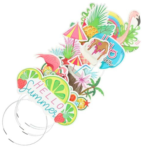 CIMAXIC 12st Ananas Haarschmuck Stirnbänder Für Kinder Party-haarbänder Hawaiianisches Stirnband Dschungel-party-stirnbänder Hawaii-haarreifen Bankett Cosplay Plastik Kopfbedeckung