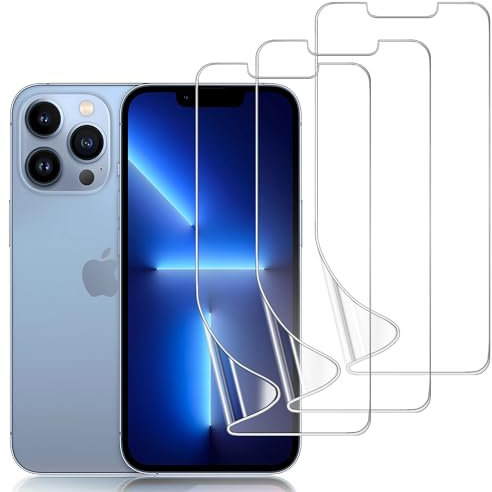DYNASCO 3 Pack for iPhone 13 Pro Max / 14 Plus TPU Screen Protector, Self-Healing HD Clear Soft Flexible TPU Hydrogel Film for iPhone 13 Pro Max / 14 Plus 6.7 - Scratch-Resistant, Bubble Free