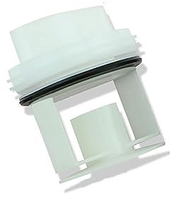 Compatible con Siemens Bosch WM1095/1065 Bomba de drenaje de salida de drenaje Tapón Filtro Tambor Lavadora Cubierta Piezas (Color: Tanque de agua blanca)