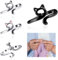 Jeffdad 4 Stück Häkelring für Fingergarn, Verstellbare Metall Häkelring Katzenohren, Häkelringe Finger Strickschlaufe Stricken Häkeln Schleife Ring Offene Garnführung Fingerhalter für Finger(4 Farbe)