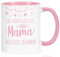 Joymaking Kaffeetasse Geschenk für Mama Muttertag Geburtstagsgeschenk Tasse mit Spruch - Das größte Glück ist eine Mama wie dich zu haben, Rosa 320ml