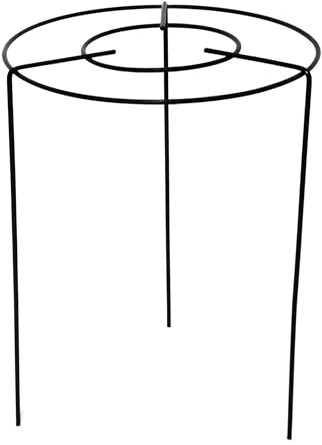 Medium Garden Plant Support Double Round Grow Through Grid Ring Height 30cm for Flowers Border Cage Sturdy, Lightweight, Rust-Resistant Plant Stakes (5)