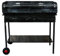 Barbecue a Legna e Carbonella in Ferro, con Ruote, Regolabile su 2 Altezze, Griglia in Acciaio, Ripiano poggia utensili (90x45 cm)