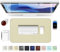 GOMIN Schreibtischunterlage 60x35cm - PU Leder Mauspad Wasserfest & Rutschfest - Laptop Tischunterlage Groß - Leicht zu reinigende Schreibunterlage - Mousepad XXL für Büro und Home-Office - Beige