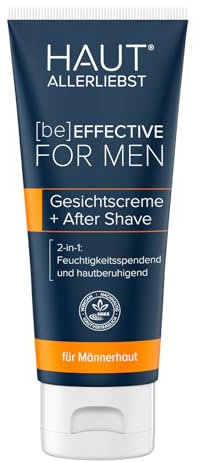HAKA For Men 2-in-1 Gesichtscreme + After-Shave, 75 ml, Anti-Aging-Creme mit Hyaluronsäure, feuchtigkeitsspendend & beruhigend nach der Rasur, für Männer, beugt Spannungen & Irritationen vor
