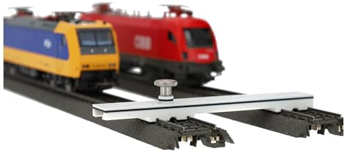 Feldherr Einstellbare H0 Gleisabstandslehre - 26 mm bis 100 mm - Präzises Modellbahn-Werkzeug - Kompakt & Robust - Ideal für perfekte Gleisausrichtung, Farbe:White Black
