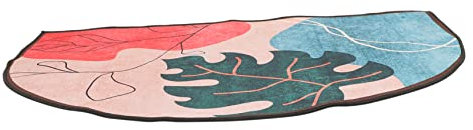 Beatifufu Halbrunde rutschfeste Bodenmatte Saugfähig+tür+Matte+innen Schlafzimmer Kleiner Teppich Halbkreis-badematte Eingangsteppich Halbrund Badteppich Boho-teppiche Boho- Vermischt