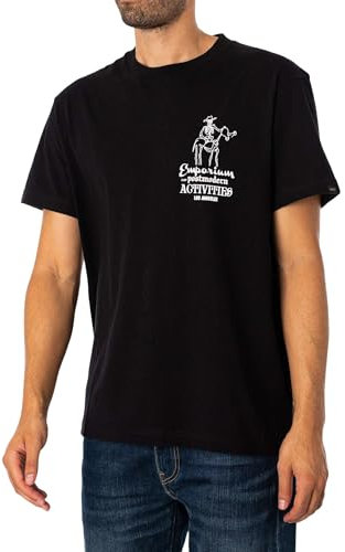 Deus Ex Machina Men's La Address T-Shirt, Black, Black, S