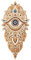COVPAW Wandtattoo Wandaufkleber Mandala Auge Gold Gelb Wohnzimmer Schlafzimmer Wandsticker Wandbild Boho Style Flur Yoga Wanddeko (Mandala Auge)