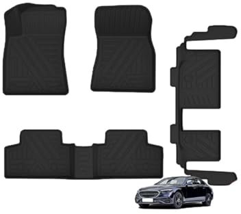 Auto Fußmatten für Mercedes-Benz GLB 7seat 2020-2024,Personalisierte TPE Komplettset Autoteppich Gummimatten Antirutschmatte Auto Schmutzfangmatte Allwetter Schutz Vor Verschmutzung Autozubehör