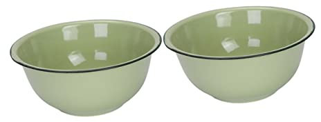 Cabilock 2stücke Teiliges Vintage Emaillierte Food Basins Umweltfreundliche Dickwandige Schüsseln Für Gemüse Und Obst Robuste Suppenschalen Vielseitig Nutzbar Für Zuhause Und Gastronomie