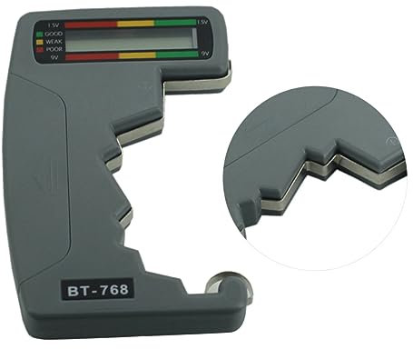 Universeller Batterietester mit Drehknopf für Aa und 9v-batterien