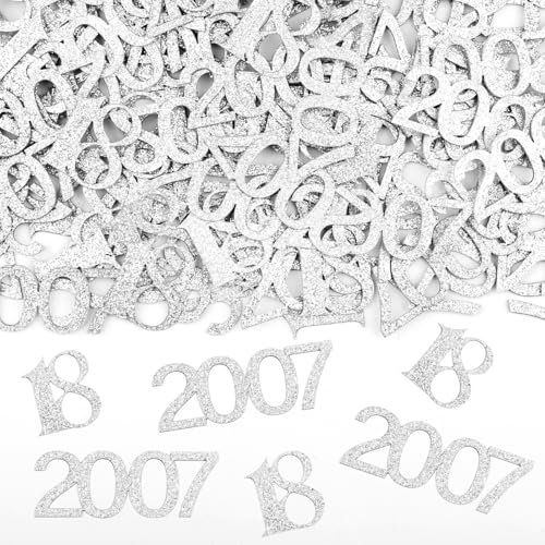 Konfetti 18 Geburtstag Deko,100 Stk Tischdeko Geburtstag Mädchen Junge 2007,18. Geburtstagdoko,Glitzer Gold Streudeko zum Geburtstagsdeko Tisch