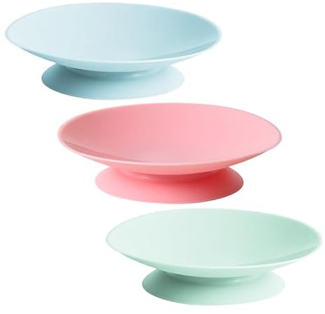 ZAAWUUT Lot de 3 ventouses double face pour assiette, bol, plat, repose-ustensiles portable