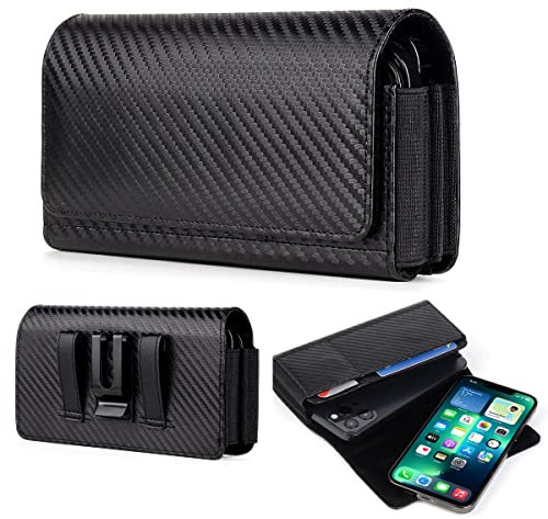 Dual Phone Holster, Handy Metall Gürtelclip Loop Pouch Wallet Case für iPhone 16 Pro Max Samsung Galaxy S25 Ultra A16 A55 Honor X6b X7b Moto G85 G55 OnePlus 13 Google Pixel 8 Pro