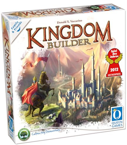 Queen Games Kingdom Builder: Family & Friends – Strategisches Brettspiel ab 8 Jahren, 2–4 Spieler, Spiel des Jahres 2012 10822