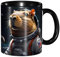 Anceky Tasses d'astronautes de la marmotte Tasse à café 11 oz Tasses à boire Tasse à thé Tasses en céramique pour femmes Hommes Cadeaux