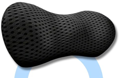 LAXARA Orthopädisches Lendenkissen aus Memory Foam Schaum, Rückenstützkissen für Bürostuhl, Lendenwirbelstützkissen für Autositz & Gamingstuhl, Rückenschmerzen Linderung, Lordosestützkissen