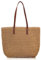 Bototack Straw Beach Bag For Women, Large Summer Straw Tote Bag with Zip, Boho Casual Shoulder Bag Handbags for Travel, Holiday and Shopping (Khaki)