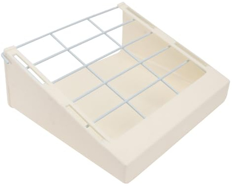 Futtergestell mit Grasablage, 1 Stück, Kunststoff und Stahl, Beige