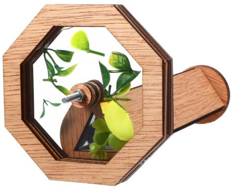 Homoyoyo Selbstgemacht Holz Kaleidoskop Satz Drehbar mit Schrauben Handgefertigtes Kaleidoskop für Kreatives Natur Entdeckerspielzeug zum Basteln und Lernen