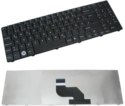 Trade-Shop Clavier de Remplacement pour Ordinateur Portable Medion Akoya E6215, E6217, E6221, E6222, E6227, E6228, E6234, E7220, E7222, H36, H36X, H36YB, P6625, P6634, P7818 (QWERTZ)