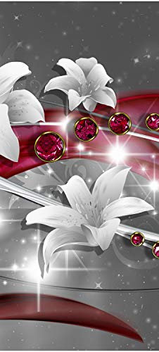 wandmotiv24 Türtapete Abstrakt Diamant Lilie 100 x 200cm (B x H) - Dekorfolie selbstklebend Sticker für Türen, Türfolie, Aufkleber, M0530