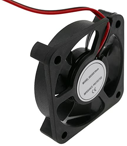 BeMatik - Ventilador de chasis 50x50x10 mm de 5 VDC para Caja de Ordenador con rodamiento de Bolas