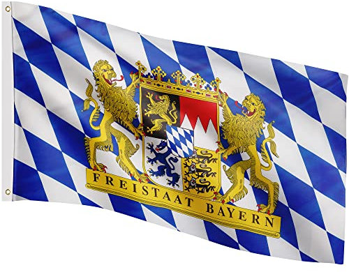 FLAGMASTER Flagge, 30 verschiedene Fahnen zur Wahl, Größe 120 cm x 80 cm, Bayern