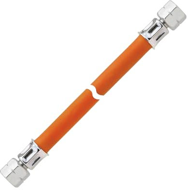 GOK Tubo del gas da 40 cm, 2 x 1/4, filettatura sinistra fino a -30 °C propano