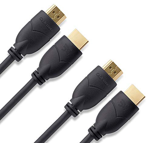 Cablesson Basics 2 Pack x 2m HDMI Cable 2.0 18Gbps 4 K Ultra HD High Speed HDMI Cable Compatible with Apple Fire TV, TV, Xbox, PlayStation, Arc, 4K UHD 2160P HD Video 1080P, 3D, Ethernet, PS3, PS4