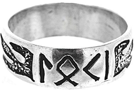 Kiss of Leather Fingerring Loki aus 925 Sterling Silber, Gr. 52-74 (58 (18.5))