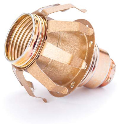 Lampen Fassung E14 mit Federring Metall vermessingt