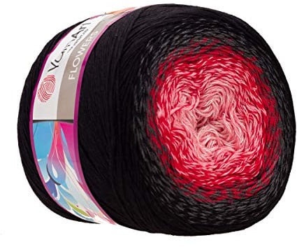 Yarn Art YarnArt Blumengarn, 55% Baumwolle, 45% Acryl, 250 g, mehrfarbiges Baumwollgarn, Regenbogen-Häkelgarn, Frühling, Sommer, 1 feiner Sportknäuel (282)
