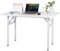 BELIWIN Folding Computer Desk, Writing Desk, PC Laptop Home Office Desk Workstation, 120 x 60 x 75 cm, White