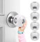 Baby Safety Door Knob Covers 4 Pack Baby Safety Door Handle Protector Child Proof Door Knobs Door Safety for Kids Universal Fit Easy Grip Lockable Design One Hand Operation for Parents No Tools Needed