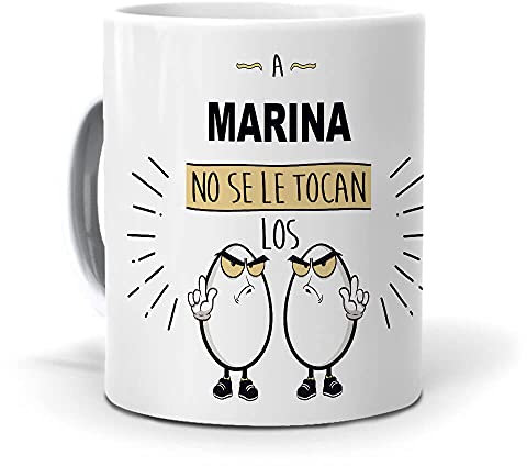 Taza A Marina no se le tocan los Huevos. Cerámica AAA - 350 ml.